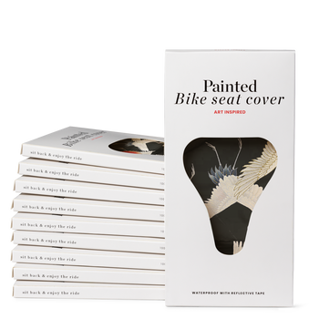 Bike seat cover Cranes (black, 10 pcs)
