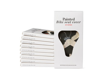 Bike seat cover Cranes (black, 10 pcs)