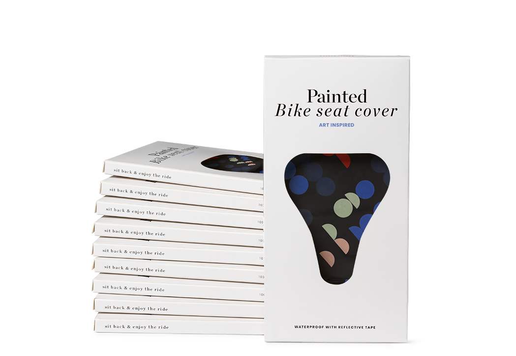 Bike seat cover by Taeuber-Arp (black, 10 pcs)