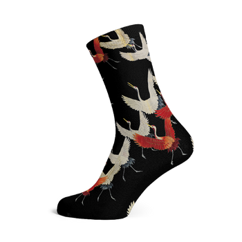 Socks Cranes (black, 5 pairs)