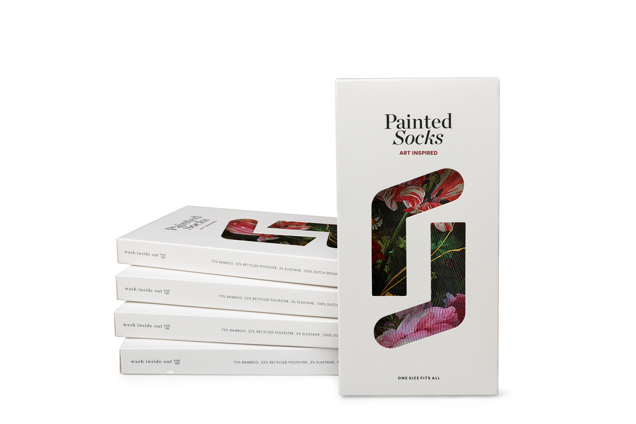 Socks by De Heem (lilies, 5 pairs)