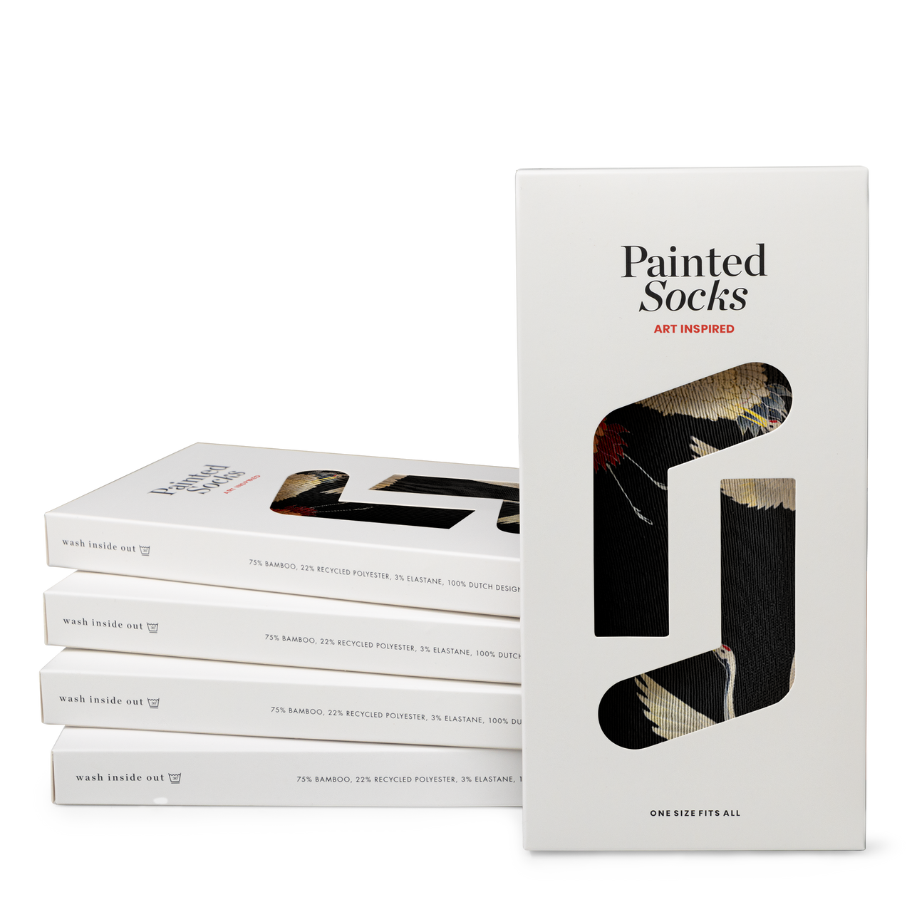 Socks Cranes (black, 5 pairs)