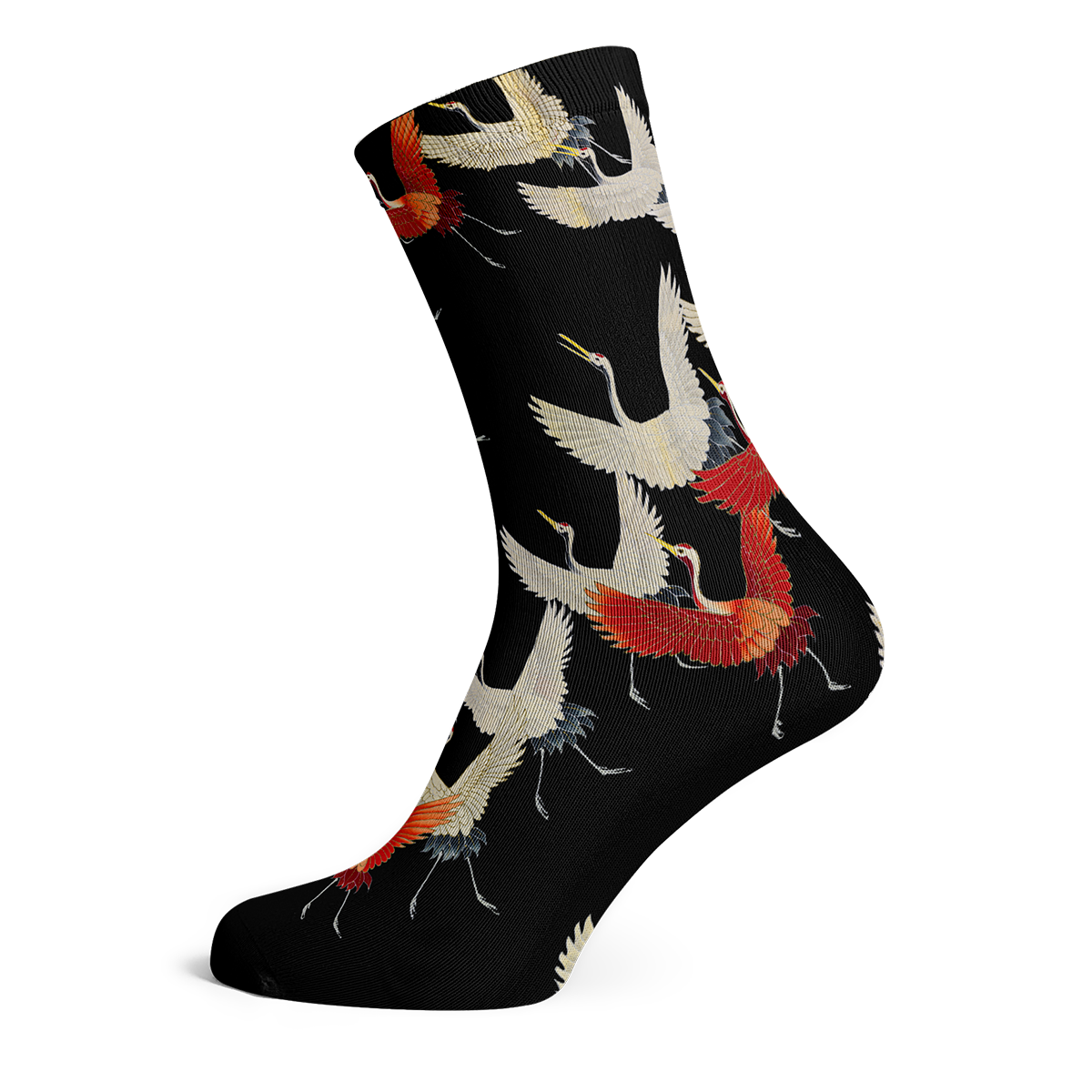 Socks Cranes (black, 5 pairs)
