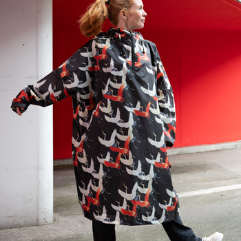 Rainponcho Cranes (black, 3 pcs)